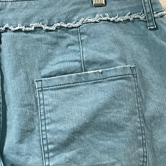 NEW LOGO by Lori Goldstein Wide Leg Jeans Washed Denim Aqua Women Size 16 - Picture 9 of 14